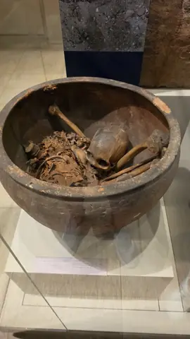 A burial jar, and what is still inside it.