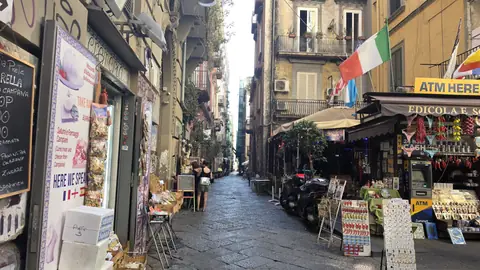 Spaccanapoli itself — the straight cut the Romans left through the middle.