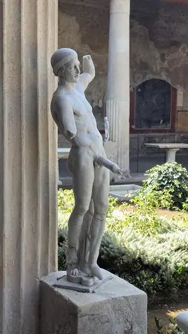 The House of the Faun — the bronze dancing where he always has.