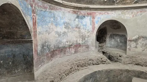 The baths, and stucco ceilings that somehow survived all of it.