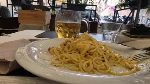 Pasta, in the correct amount.