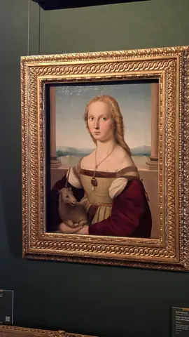 Raphael, on a green wall, with a room to herself.