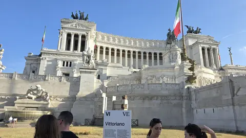 The Vittoriano — enormous, white, and not remotely shy about it.