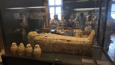 Egyptian coffins, a long way from home.