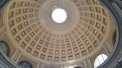 The dome of the Round Hall, coffered like the Pantheon and half the size.