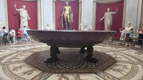 A porphyry basin the size of a small pond.