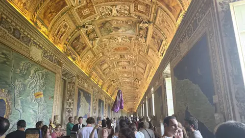 Ceilings all the way along the Gallery of Maps.