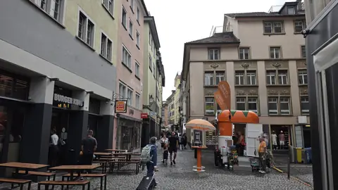 Zurich, in the rain, which felt about right.