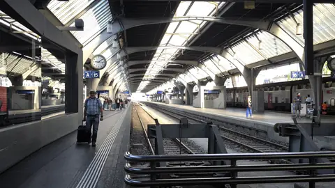 The platform, and a long day of rails ahead.