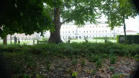 The Royal Palace gardens, formal to the last hedge.